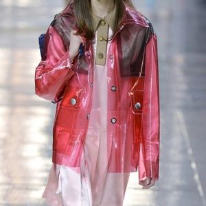 Miu Miu Runway See Through Polyurethane Rain Jacket